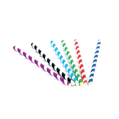 Straws 200pack Black & White