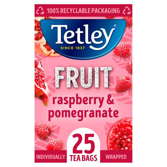 Tetley Raspberry & Pomegranate Tea 1x25 envelopes