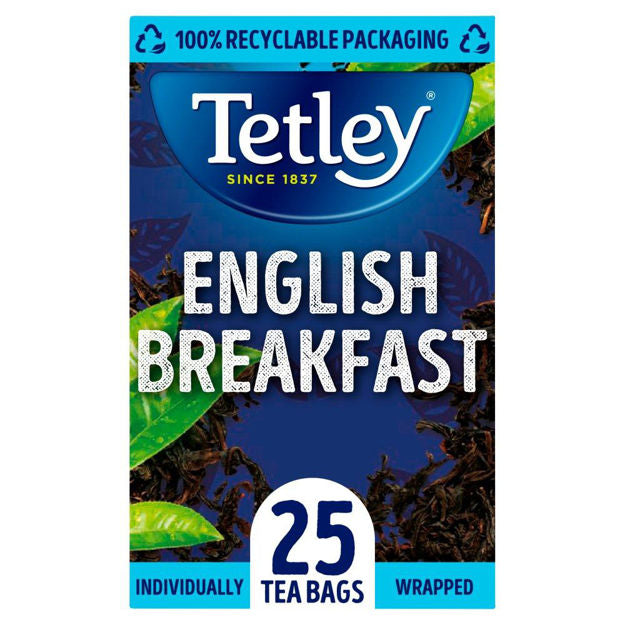Tetley English Breakfast Tea (1x25 envelopes)